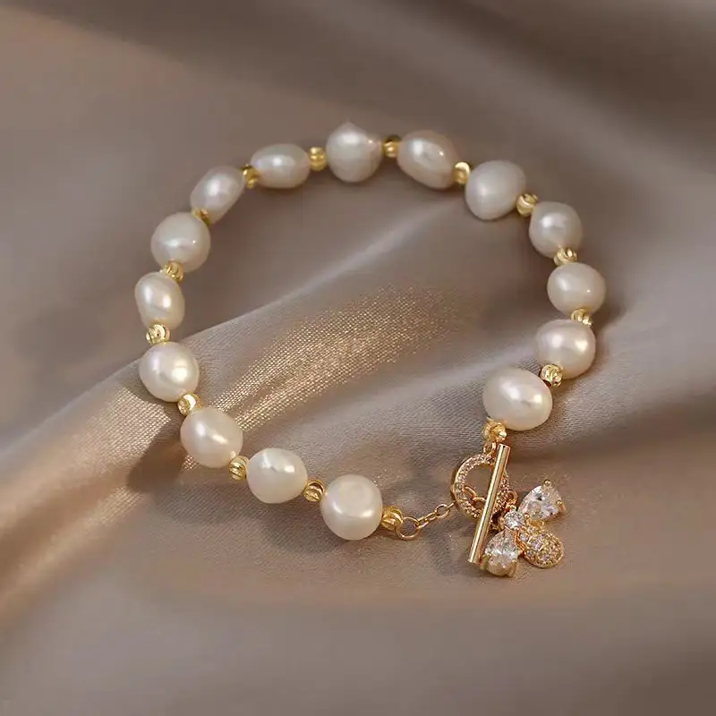 Bijoux fantaisie cristal strass abeille pendentif perle Bracelet haute qualité OT boucle perle bracelets porte-bonheur pour les femmes