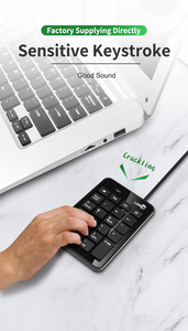 LDK XKB01迷你键盘便携式23键有线纤薄单手小型键盘适用于iPad Android平板电脑台式迷你PC游戏电脑