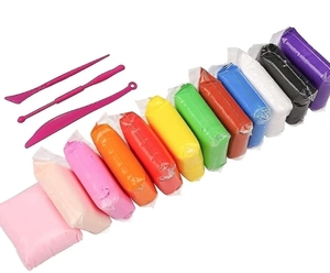 High quality super light <strong>clay</strong> with accessories and Tools 12/pc one set assorted color DIY for Kids - Product Image 1