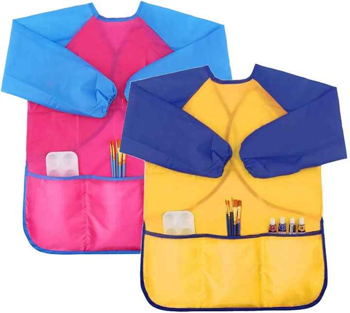 Fabriek Direct Op Maat Gemaakte Kunstkiel Diverse Kleuren Kinderen Kunstenaar Schorten 100% Polyester Schorten Feest Gunsten Hete Roze Kinderen Schort