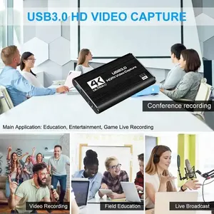 可靠的便携式4K USB 3.0视频转换器1080P 60fps游戏流媒体直播录制音频采集卡DC交流输入 - Product Image 6