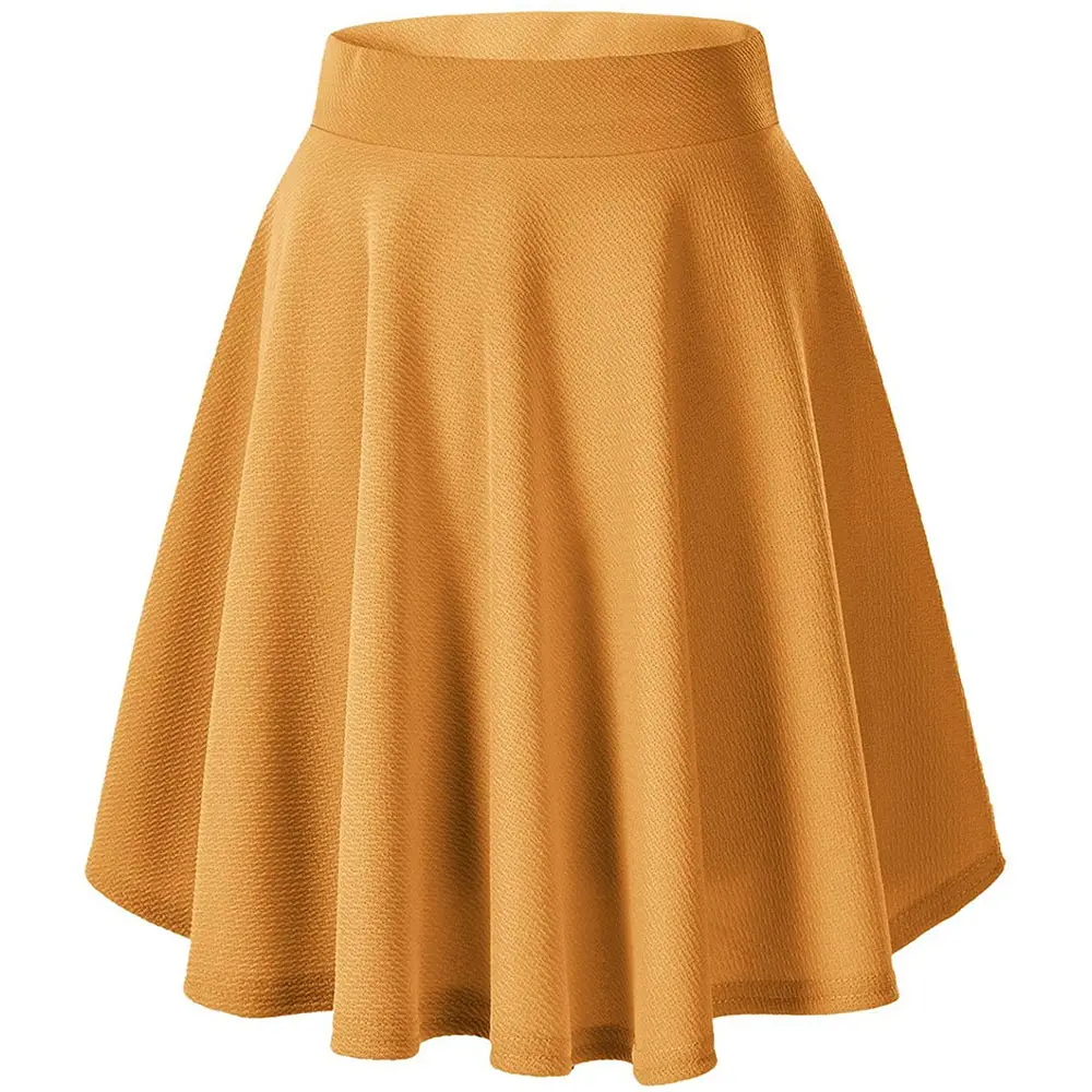 Shinesia-faldas de talla grande para mujer, faldas elásticas de color sólido, elegantes, cómodas, informales, a la moda, para fiesta y oficina
