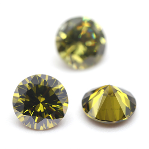 เครื่อง Jewely ราคาดีที่สุดทรงกลมสังเคราะห์ M-Peridot ดาวตัดลูกบาศก์เซอร์โคเนียหินหลวม - Product Image 4
