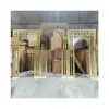 Luxury Gold Acrylic PVC Wedding Arch Backdrop Arched Wall Stand Stand for Wedding Events Decoration