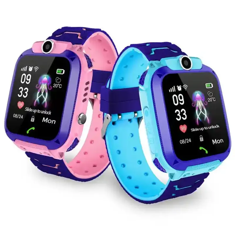 Jihong GPS LBS suivi enfants montre intelligente BT carte Sim Android enfants téléphone Smartwatch Q12