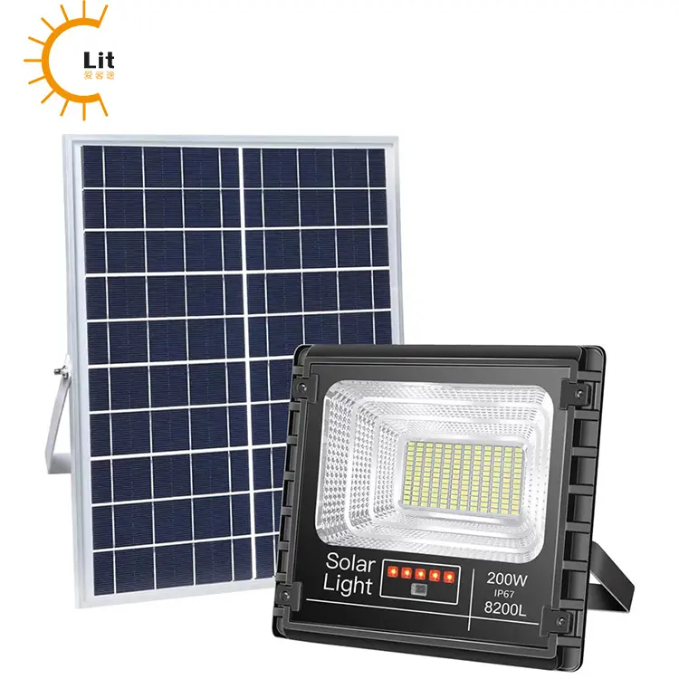 Holofote Solar LED Holofote Portátil Alta Lumens Lâmpada De Alumínio Levou Luz Ao Ar Livre Projetor Solar Jardim Luz