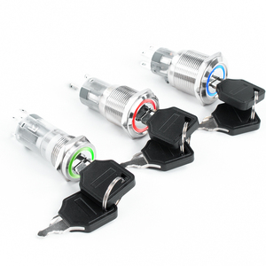 HUSA 16mm 19mm 22mm <strong>Push</strong> <strong>Button</strong> <strong>Switch</strong> 2/3 Position Self-locking Self-reset 1NO1NC 2NO2NC 24V 220V Selector <strong>Switch</strong> <strong>with</strong> <strong>Key</strong> - Product Image 1