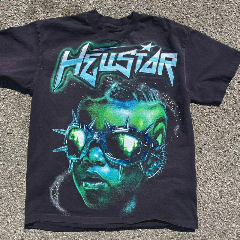 Camiseta de gran tamaño Hellstar World Tour, camiseta de gran tamaño, ropa de calle, camisetas de peso pesado, ropa de moda