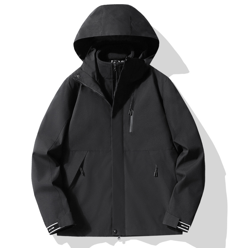 Black three-in-one unisex