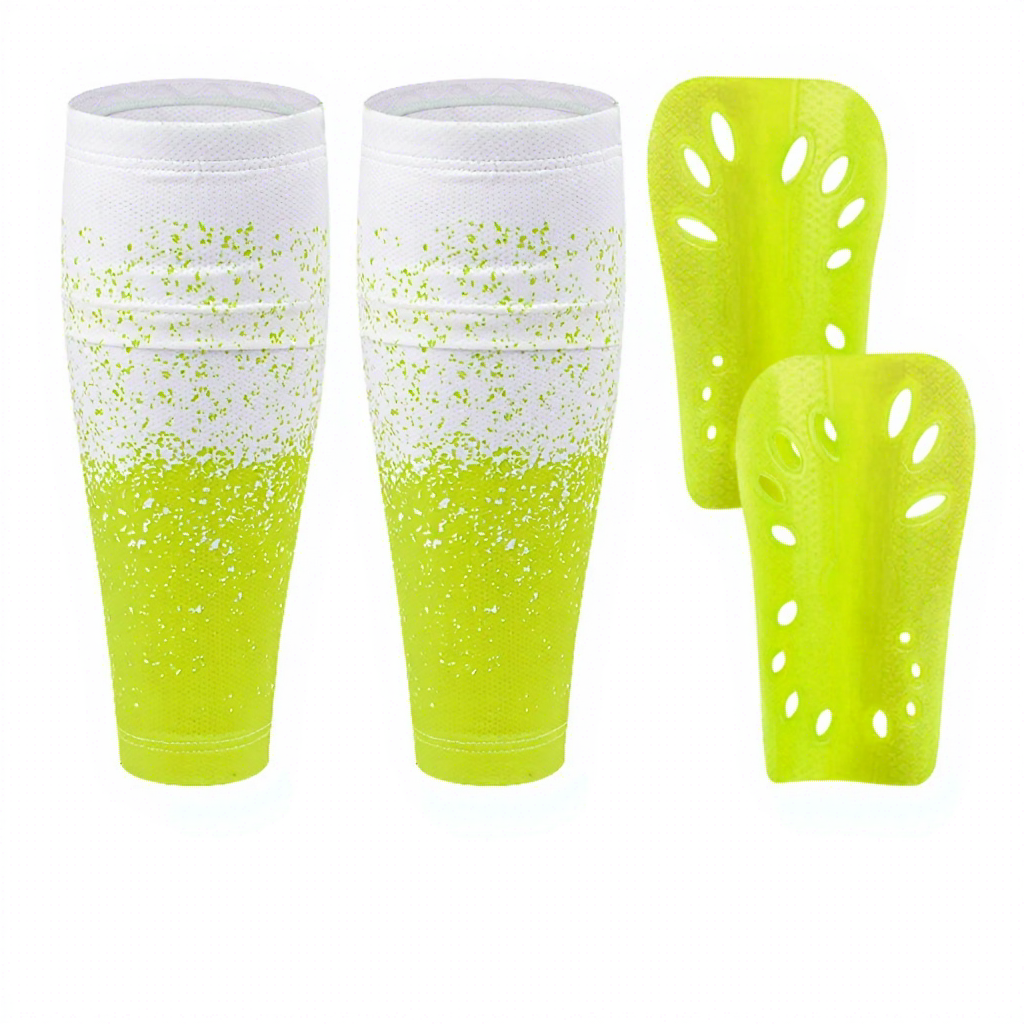 Fluorescent green-One set(calf covers+shin guards)