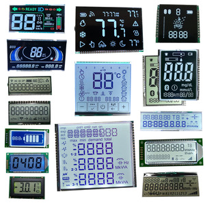 30 años de pantalla LCD personalizada barata pantalla táctil LCD de 7 segmentos pantalla LCD personalizada para temperatura y humedad