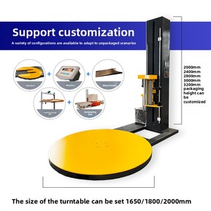 Fully Automatic <strong>Pallet</strong> Wrapping <strong>Machine</strong> Pre-Stretched Wrap <strong>Machine</strong> <strong>Loading</strong> <strong>Unloading</strong> for Commodity <strong>Pallet</strong> Wrapping <strong>Machine</strong> - Product Image 2