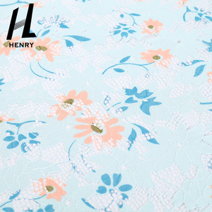 China Hersteller New Design Custom Frühling Blumenmuster Polyester Druck Tüll Mesh Stoff für Lady Kleid - Product Image 6