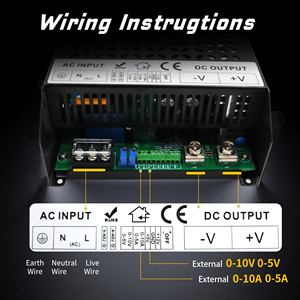 Maxpower发光二极管驱动器Rs-485通信交流DC工业开关电源12V 24V 166A 83A 2000W紫外光源 - Product Image 5
