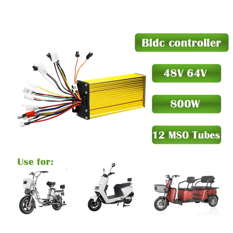 Controlador de motor sin escobillas para bicicleta eléctrica, ODM, 36v, 48v, 60v, 350w, 500W, EV, AC, de fábrica