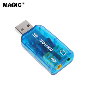 Mini Portable <strong>USB</strong> 2.0 3D Virtual 5.1 Soundtrack Sound <strong>Card</strong> External 2CH Speakers Microphone Earphone Interface for PC Computer - Product Image 1