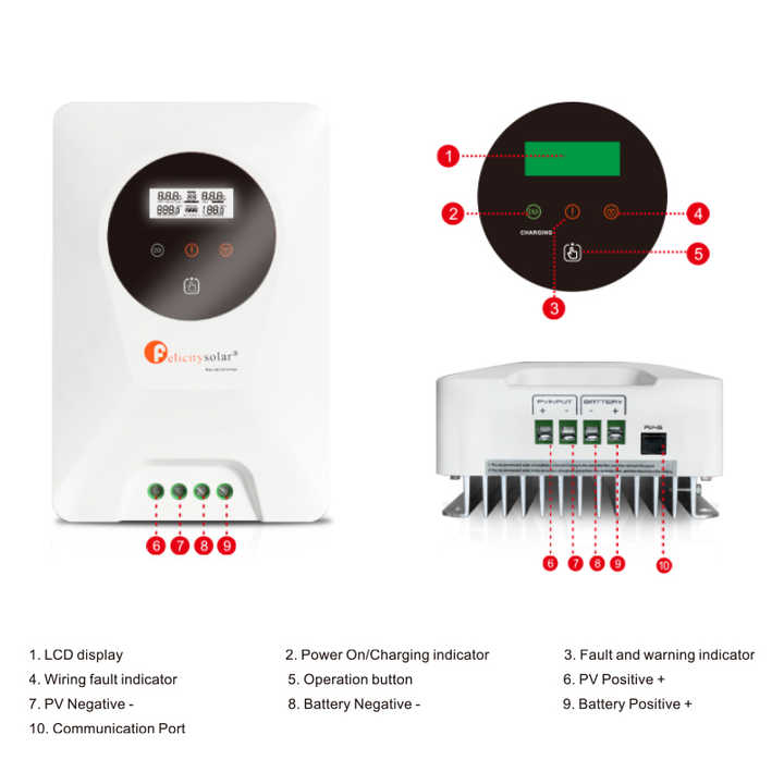 Felicity 45A 12V /24V/48V MPPT Solar Charge Controller