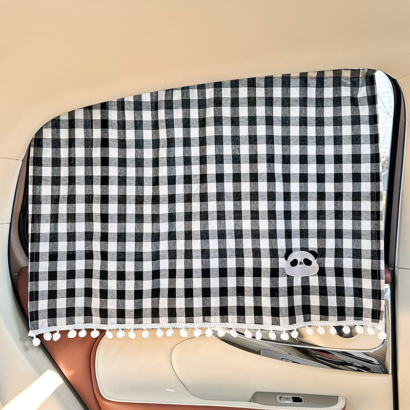 Rideaux noirs encastrables à grandes grilles - Panda