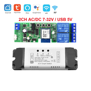 Wi-Fi-модуль Tuya Zigbee DIY гаражное моторное реле DC/AC 7-32 В, 2-канальный умный переключатель, работает с Alexa Google Home - Product Image 2