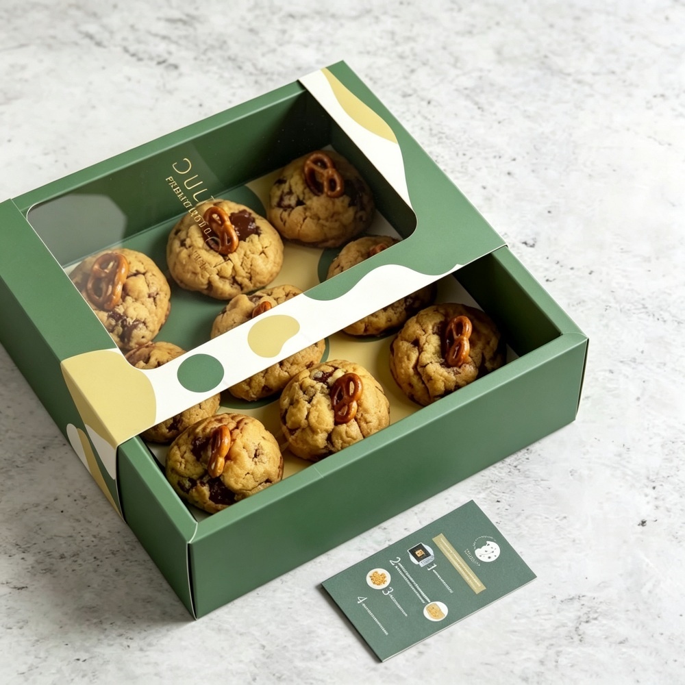 Caja de galletas de 6 unidades con ventana