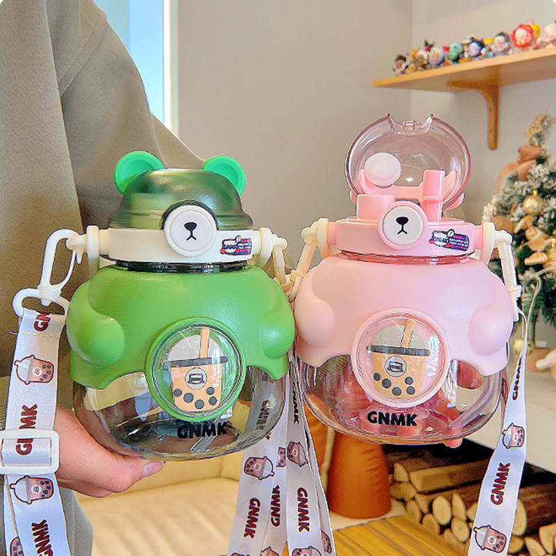 Seaygiftクリエイティブ大容量BPAフリートリタンリサイクルキッズプラスチックスポーツドリンクウォーターボトルハンドル付き1リットルプラスチックカップ - Product Image 4