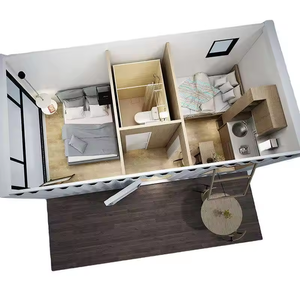 Contenedor de unidad de construcción prefabricada modular de 40 pies, paquete plano de oficina en casa, China, casas de contenedores verdes,