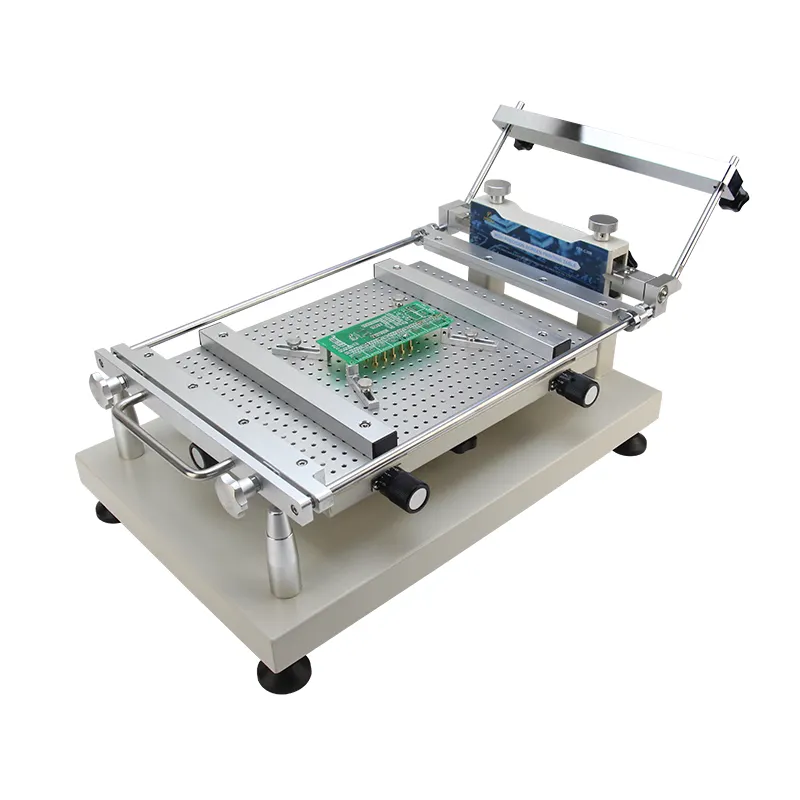 Maquinaria de producción electrónica Impresora de plantilla de PCB sin marco Máquina de impresión de plantilla de pasta de soldadura manual para producción de PCB