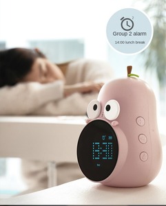 LEDデジタル目覚まし時計かわいい梨目覚まし時計ベッドサイドカウントダウンタイマースヌーズモードUSB充電式子供時計 - Product Image 2