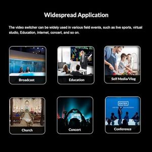 Cho thiết bị phát trực tiếp AVMATRIX H4Plus màn hình 10.1 inch FHD, thiết bị trộn video đa camera Shark, bộ chuyển đổi 4 kênh Radio <span class=keywords><strong>TV</strong></span> - Product Image 6