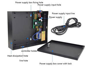 Singole Porte di Rete TCP/IP WAN Wiegand Scheda di Controllo di Accesso Pannello di DC12V di Alimentazione Box di Alimentazione di Controllo di Accesso di Sistema