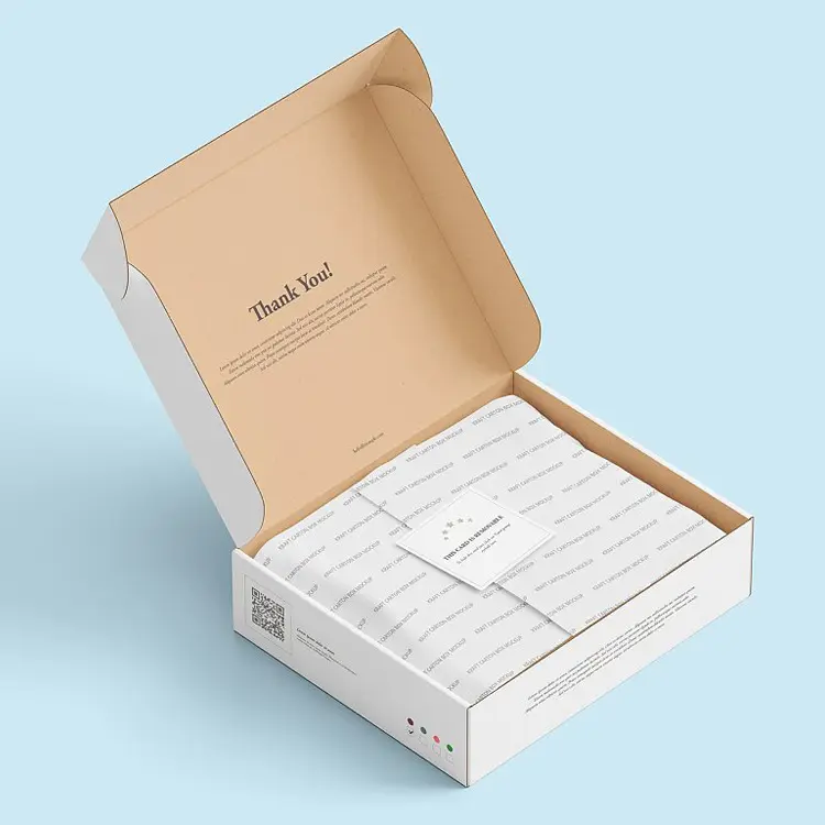 Caixa de embalagem de papel de embalagem de roupa dobrável, embalagem personalizada biodegradável de caixa de envio