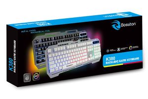 Teclado mecánico para juegos, placa de hierro de Metal, tapa de tecla flotante con cable USB, colorido, luminoso, para PC y jugadores - Product Image 6
