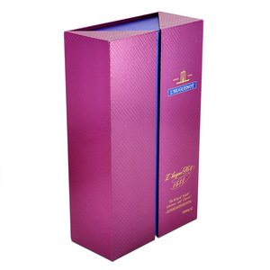 高档酒盒包装紫色手翻盖酒盒批发双酒盒礼盒 - Product Image 3