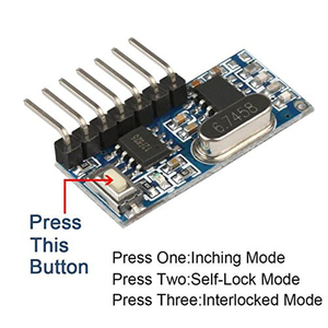 Módulo transmisor receptor RF RX480E, 433MHz, control remoto inalámbrico, 4 canales, código de aprendizaje 1527 para arduino 433MHz RF RX480E