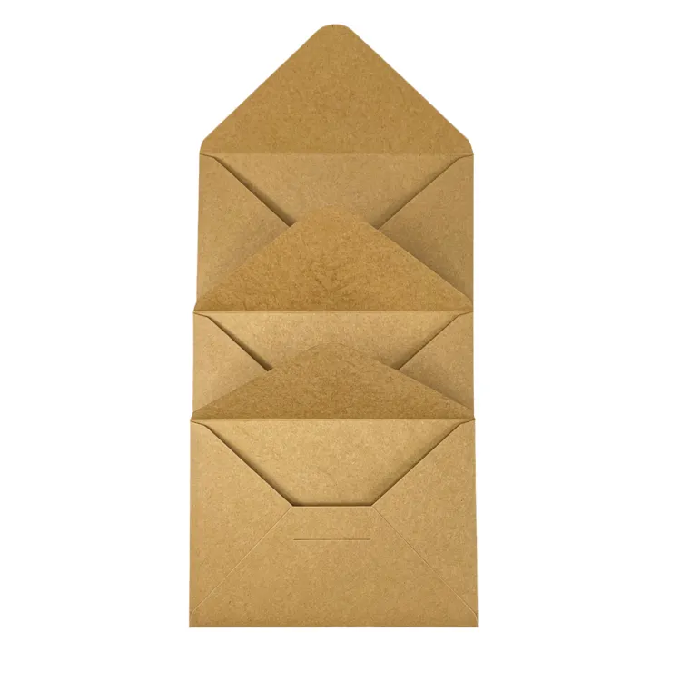 Enveloppe d'emballage en papier Kraft Recyclable A4 C4 brun Compostable avec Logo