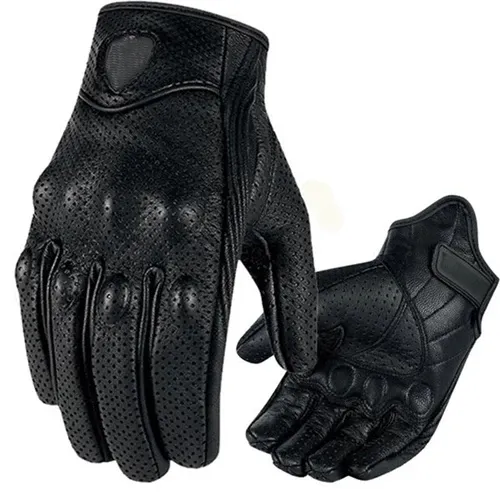 Motorrad handschuhe Echtes Leder Touchscreen Motorrad rennen Männer Motorrad Fahrrad Radfahren Männer Leder handschuhe