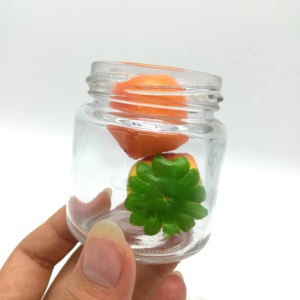 25g mini örnek bal şişe 20ml 25ml şeffaf boş küçük cam kapaklı kavanoz depolama için gıda reçel sıvı düğün parti