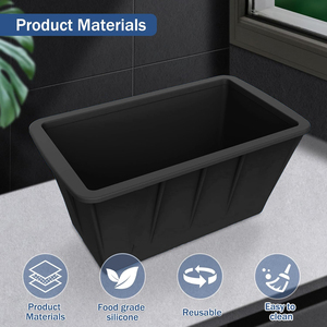 Molde de bloque de hielo de silicona reutilizable personalizado, bandeja de cubitos de hielo grande de fácil liberación para acampar al aire libre, herramienta para hacer helados - Product Image 4