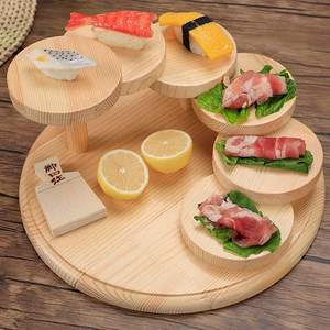 Organizador de platos de madera redondo multifuncional moderno, escalones giratorios, escaleras, carne y postre, soporte de exhibición de aperitivos para fiestas - Product Image 4