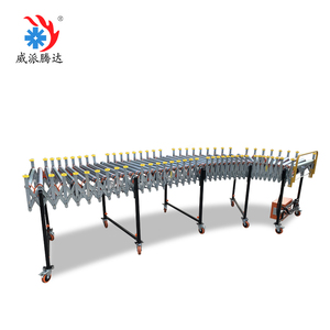 Flexible O Ring Belt Roller <strong>Conveyor</strong> <strong>Loading</strong> <strong>Unloading</strong> Box Carton Flexible Roller <strong>Conveyor</strong> with Speed Height Adjustment - Product Image 3