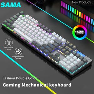 SAMA Ergonomic Gaming <strong>Keyboard</strong> 104 Keys Mechanical <strong>Switch</strong> Gamer Backlit RGB <strong>Computer</strong> Wired Gaming Mechanical <strong>Keyboard</strong> - Product Image 2