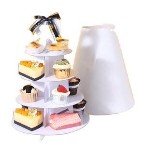 Questeco kek ambalaj kutusu el tutma kutusu çok katmanlı paket servisi olan restoran yüksek çay tatlı kutusu - Product Image 1