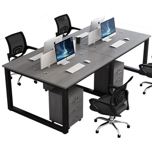 Modern Furniture Large Desktop 4 Person <strong>Computer</strong> <strong>Table</strong> with Drawers Rectangle Shape Simple Office <strong>Computer</strong> Desk - Product Image 1