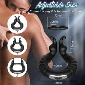 Klitoris stimulieren Penis Vibrierende Ring verzögerung Ejakulation Silikon Penis <span class=keywords><strong>Testis</strong></span> Ring Vibrator - Product Image 2