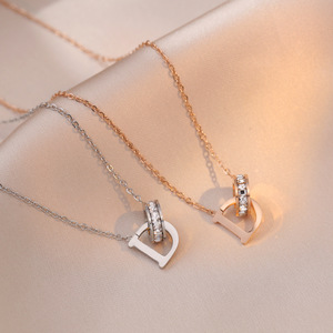 Lettering Necklace Niche Design Sense Simple Mesh <strong>Red</strong> Temperament Choker Clavicle <strong>Chain</strong>