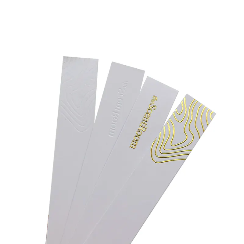 Custom Logo Wit Absorberend Papier Afdrukken Parfum Strips Met Bedrijfsnaam En Logo