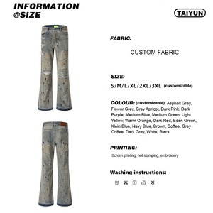 Erkek rahat Punk sokak Trendy düz bacak sıkıntılı Denim pantolon orta fermuar Fly gevşek kenarlı <span class=keywords><strong>Capris</strong></span> OEM