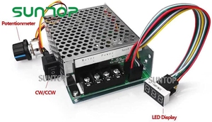 PWM DC Motor drehzahl regler, DC 10-55V/60A, LED-Anzeige Stufenloser DC-Motor drehzahl regler mit einstellbarem Potentiometer - Product Image 4