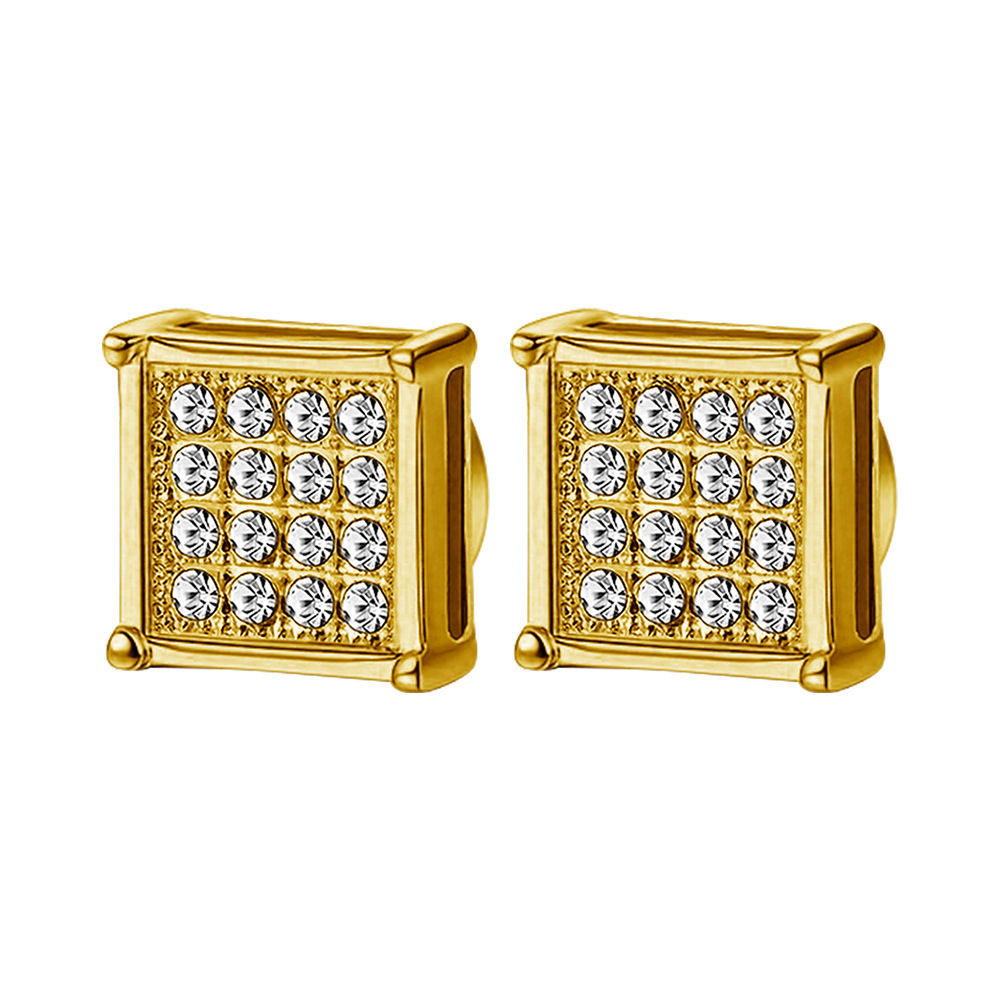 Small Round Zirconia 9mm Gold
