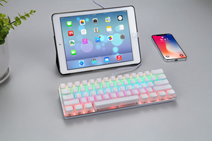 Punk Vintage Keycap Portable 60 Mini Mechanical <strong>Keyboard</strong> ABS Material RGB Backlight 61 Key Tablet Gaming Style - Product Image 4